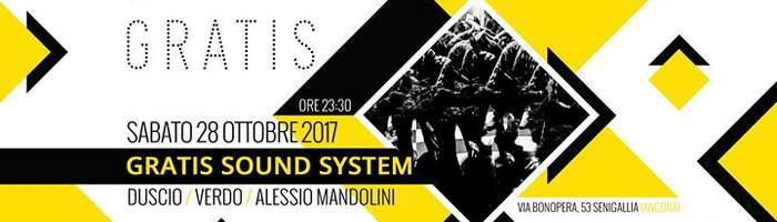 Gratisclub presents: Duscio / Verdo / Alessio Mandolini