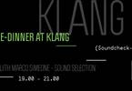 Pre-Dinner @Klang (Soundckeck-Zeit) | Marco Simeone Sound Selection